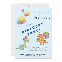 Dinosaurier Dino Party Kindergeburtstag blau lusti