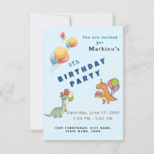 Dinosaurier Dino Party Kindergeburtstag blau lusti