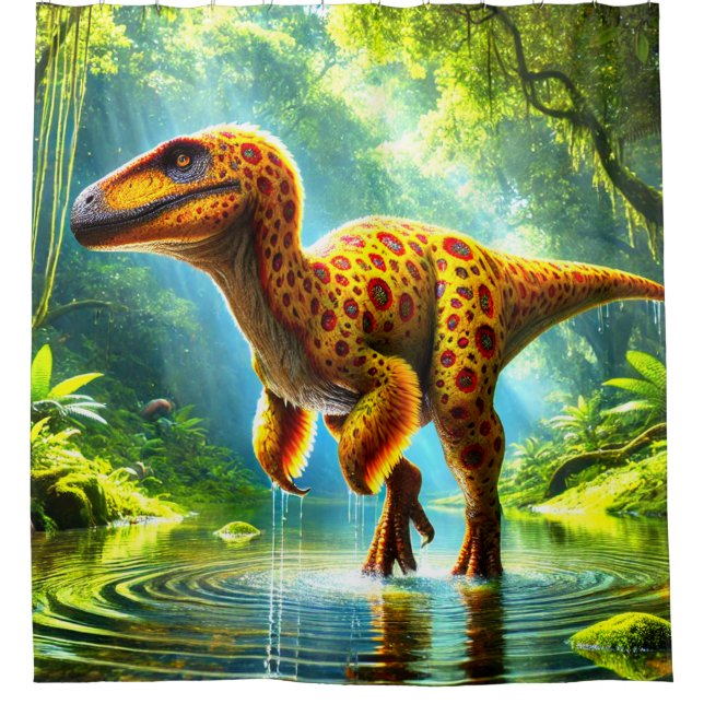 Dinosaurier Duschvorhang (Vorderseite)