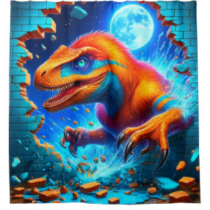 Dinosaurier Duschvorhang
