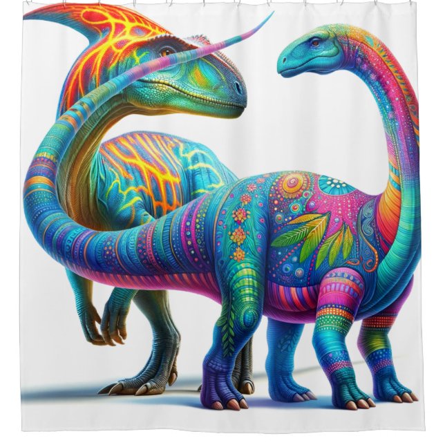 Dinosaurier Duschvorhang (Vorderseite)