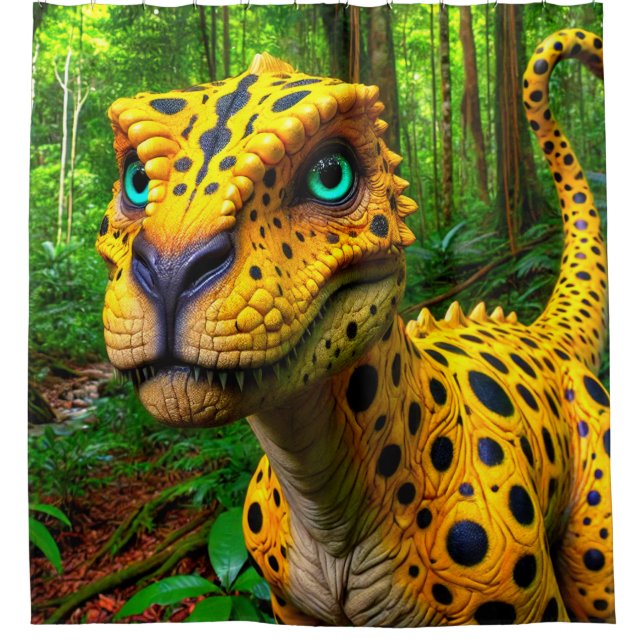 Dinosaurier Duschvorhang (Vorderseite)