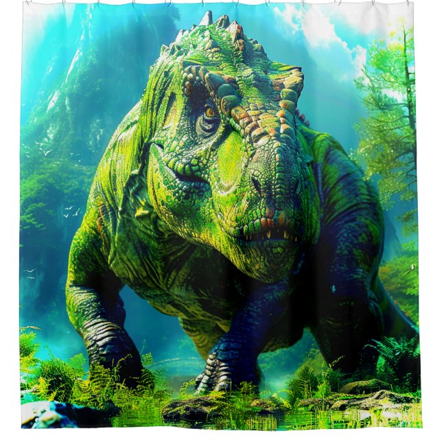 Dinosaurier Duschvorhang (Vorderseite)