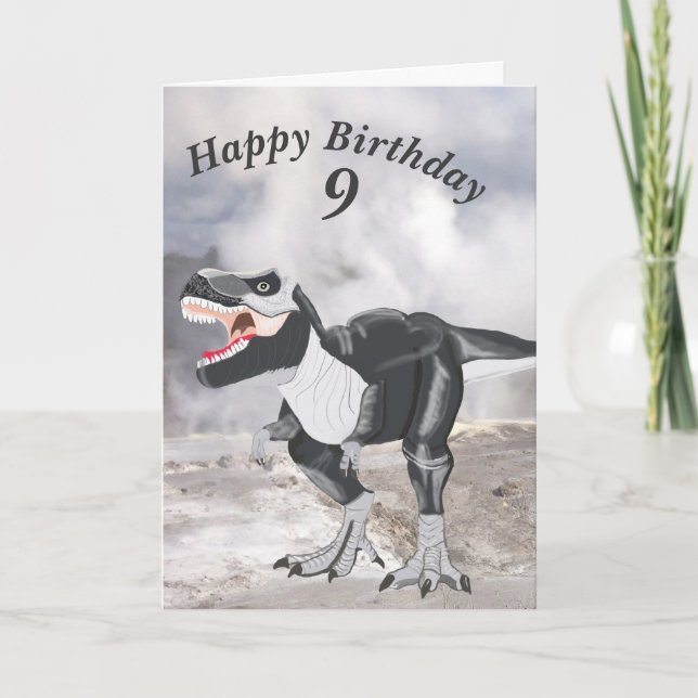 Dinosaurier Editable Card mit Alter Karte (Vorderseite)