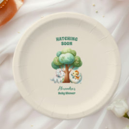 Dinosaurier Egg Niedlich Watercolor Babydusche Pappteller