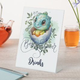 Dinosaurier Egg Niedlich Watercolor Blätter Kinder Sockelschild