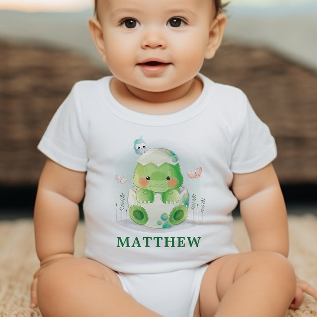 Dinosaurier Egg Watercolor Baby Bodysuit Strampler (Von Creator hochgeladen)
