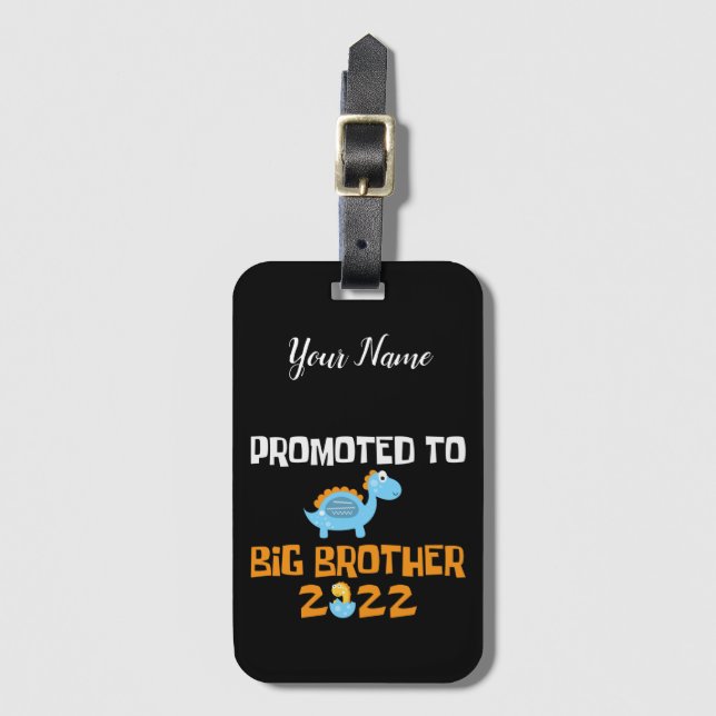 Dinosaurier-Ei-Hatching für den großen Bruder Gepäckanhänger (Vorderseite Vertikal)