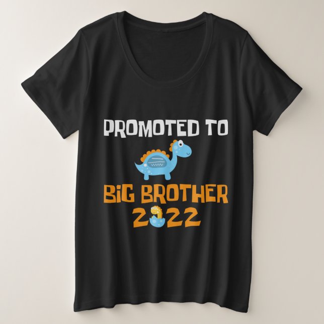 Dinosaurier-Ei-Hatching für den großen Bruder Große Größe T-Shirt (Design vorne)