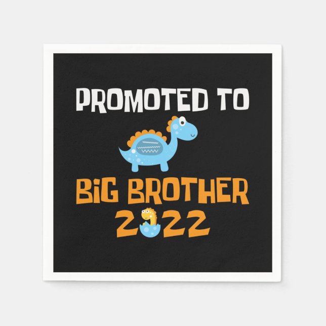 Dinosaurier-Ei-Hatching für den großen Bruder Serviette (Vorderseite)