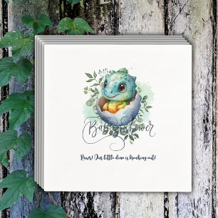 Dinosaurier-Ei Süße Wasserfarbe Blätter Baby Showe Serviette