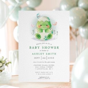 Dinosaurier-Ei Süße Wasserfarbe Junge Baby-Party Einladung