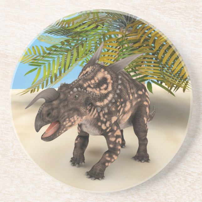 Dinosaurier Einiosaurus Getränkeuntersetzer (Vorne)