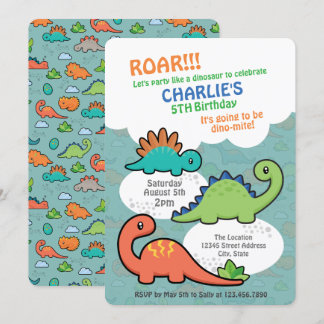 Dinosaurier Einladung