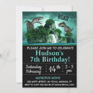 Dinosaurier Einladung zum Geburtstag