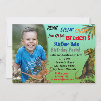 Dinosaurier Einladung zum Geburtstag