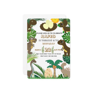 Dinosaurier Einladung zum Geburtstag: Dino Adventu