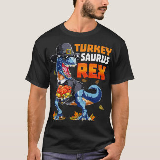 Dinosaurier Erntedank Boys Turkey Saurus T rex Pil T-Shirt