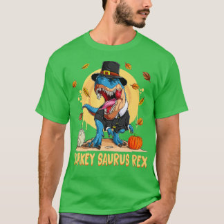 Dinosaurier Erntedank Boys Turkey Saurus T Rex T-Shirt