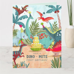 Dinosaurier erste Geburtskarte Karte