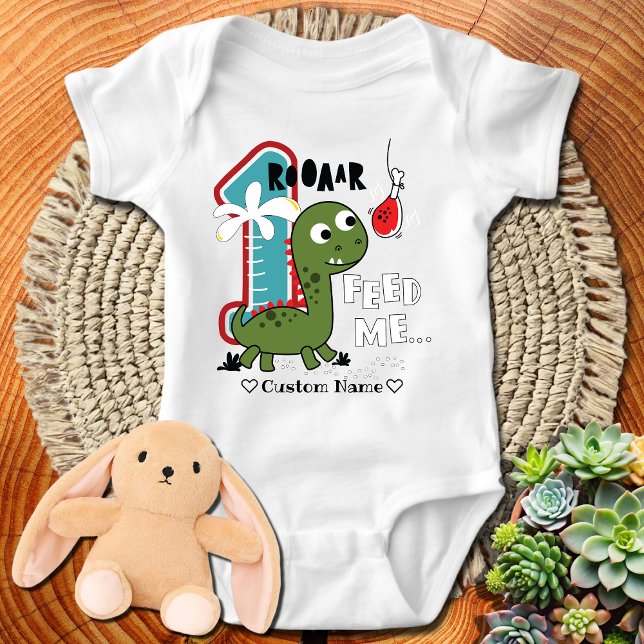 Dinosaurier Erste Geburtstagsparty Baby Strampler (Von Creator hochgeladen)