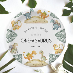 Dinosaurier Erstgeburt Oneasaurus-Party Pappteller