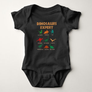 Dinosaurier Expert Boys Girls Dino T-rex Spinosaur Baby Strampler