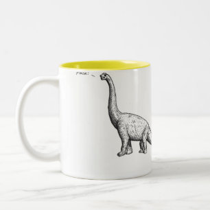 Dinosaurier, F*ck, TierTasse Zweifarbige Tasse