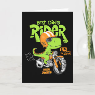 Dinosaurier fahren mit dem Motorrad Karte