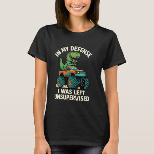 Dinosaurier-Fahrer Monster Truck Funny Zitat T-Shirt