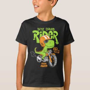 Dinosaurier fährt Motorrad T-Shirt