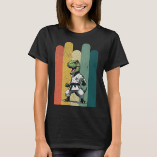 Dinosaurier-Fans mutig Karate Stolz Mut Stärke T-Shirt