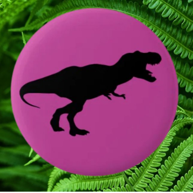 Dinosaurier farbenfroh rosa button (Von Creator hochgeladen)