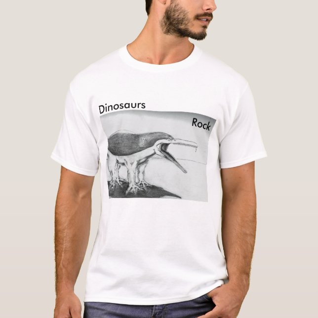 Dinosaurier-Felsen T-Shirt (Vorderseite)