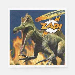 Dinosaurier flammt t-rex zap meteor feuerwehren Ju Serviette