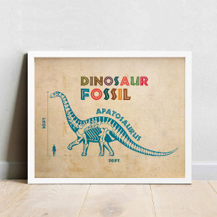 Dinosaurier Fossil 6 Poster