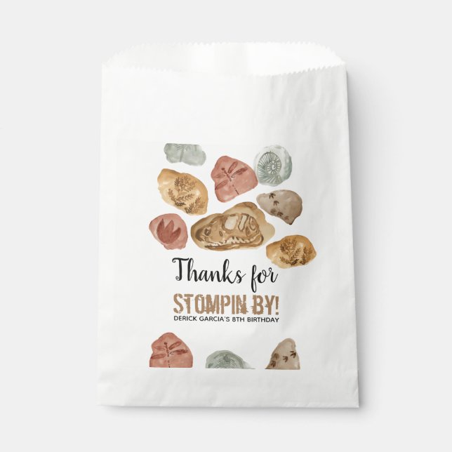 Dinosaurier Fossil Kind Geburtstagsparty Gefallen  Geschenktütchen (Vorderseite)