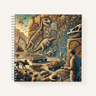 Dinosaurier-Fossilien & Paläontologie-Ausgrabung Notizbuch