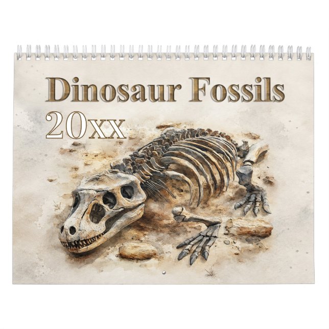 Dinosaurier-Fossilien – Prähistorisches Fossil Kalender (Titelbild)