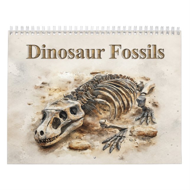 Dinosaurier-Fossilien – Prähistorisches Fossil Kalender (Titelbild)