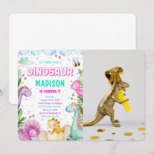 Dinosaurier Foto Einladung