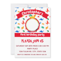 Dinosaurier Foto Party Red