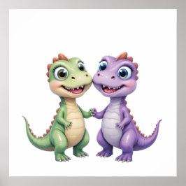 Dinosaurier Friends - Kinderzimmer Wall Art Set fü Poster