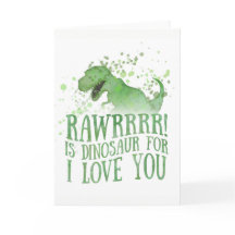 Dinosaurier für "I Liebe you"