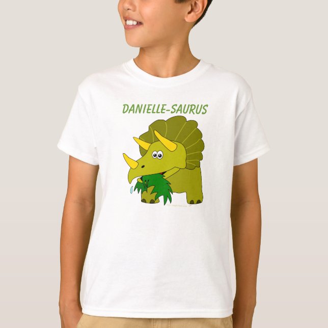 Dinosaurier für KinderName-SpaßTriceratops T-Shirt (Vorderseite)