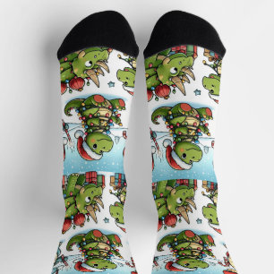 Dinosaurier für Weihnachten Crew Socken
