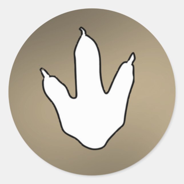 Dinosaurier-Fußabdruck Runder Aufkleber (Vorderseite)