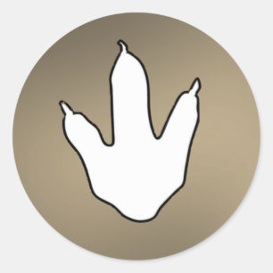 Dinosaurier-Fußabdruck Runder Aufkleber