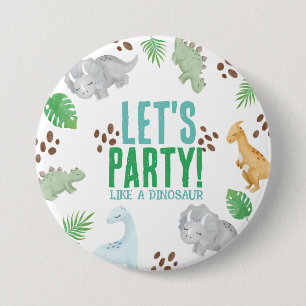 Dinosaurier Gastgeschenk Party Button