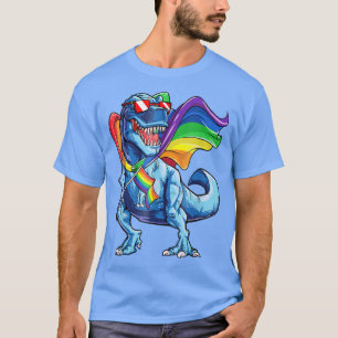 Dinosaurier Gay Pride Flag LGBT T Lesbian Biseual T-Shirt